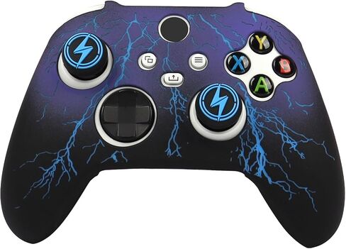 ROTOMOON Lightning Silicone Controller Skins for Xbox Series S/X Controller with 2 Thumb Grips, Sweat-Proof Anti-Slip Controller Cover Skin Protector in Saudi Arabia