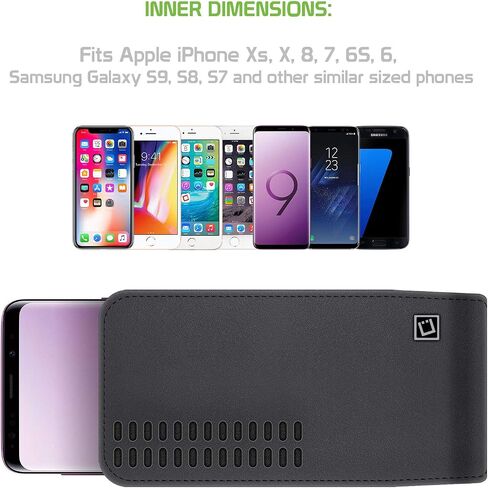Cellet Bergamo Leather Pouch Open Top Holster Case Heavy Duty 360 Swivel Belt Clip Compatible with Apple iPhone 14 Pro, 14, 13 Pro, 13 12 Pro 12 11 Pro Samsung Galaxy S22 S21 S20 Google Pixel 7 6 5 in Saudi Arabia