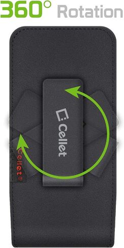 Cellet Bergamo Leather Pouch Open Top Holster Case Heavy Duty 360 Swivel Belt Clip Compatible with Apple iPhone 14 Pro, 14, 13 Pro, 13 12 Pro 12 11 Pro Samsung Galaxy S22 S21 S20 Google Pixel 7 6 5 in Saudi Arabia
