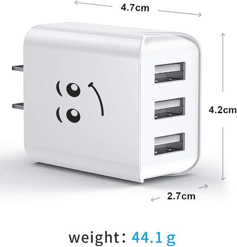 Upgraded USB Wall Charger, 3.1A 3-Port 3-Pack UL Certified Charging Block USB Plug Cube Compatible for iPhone 11/Xs/XS Max/XR/X/8/7/6/Plus,iPad Air/Mini,Galaxy10/9/8/7,Note9/8,Nexus in Saudi Arabia