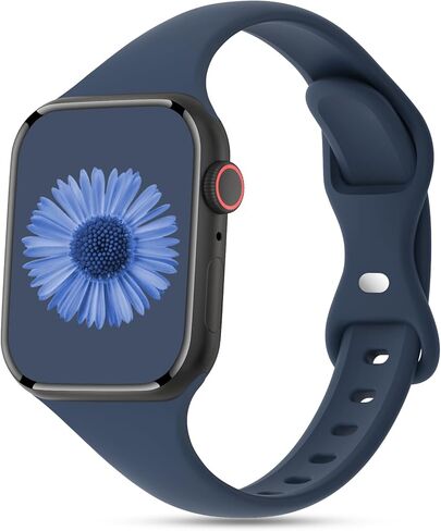 سوار سيليكون نحيف متوافق مع أساور ساعة Apple 38 مم 40 مم 41 مم 42 مم 44 مم 45 مم 49 مم، حزام رياضي ناعم ورقيق وأساور معصم ضيقة لسلسلة iWatch 9/8/SE/7/6/5/4/3/2/1/Ultra Women Men in Kuwait