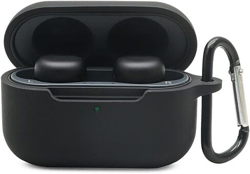 Silicone Case for Echo Buds 2nd, Shockproof Protective Echo Buds 2 Case Cover with Keychain. (Black) in Saudi Arabia