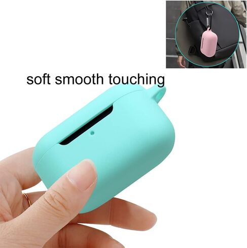 Silicone Case for Echo Buds 2nd, Shockproof Protective Echo Buds 2 Case Cover with Keychain. (Black) in Saudi Arabia