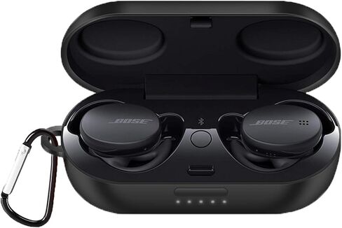 متوافق مع حافظة سماعات الأذن الرياضية Bose، غطاء حافظة من السيليكون Youkei سهل الحمل وغطاء حماية متوافق مع سماعات الأذن الرياضية Bose (أسود) in Kuwait