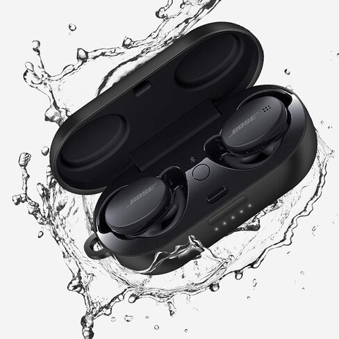 متوافق مع حافظة سماعات الأذن الرياضية Bose، غطاء حافظة من السيليكون Youkei سهل الحمل وغطاء حماية متوافق مع سماعات الأذن الرياضية Bose (أسود) in Kuwait