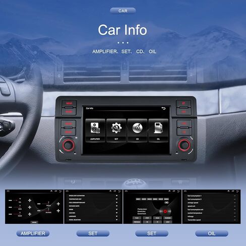 SIXTOP [2+64G] ستيريو سيارة Android لسيارة BMW E46 3 Series 1998-2006 مع Carplay Android Auto Mirror Link 7 بوصة شاشة لمس FM RDS HiFi Bluetooth WiFi GPS+Camera & MIC in Kuwait