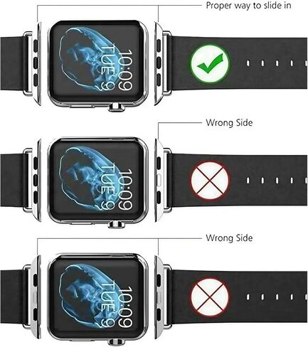 Watch Strap Connector Stainless Steel Adapter Replaceable Metal Connection Adapter Connection Watch Strap with Replacement Tool Compatible with Apple Watch Band in Saudi Arabia