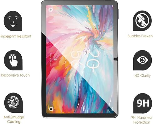 لـ TCL TAB 10 NXTPAPER 5G 10.4 بوصة واقي شاشة من الزجاج المقسى عالي الوضوح مضاد للخدش 9H HD شفاف خالٍ من الفقاعات (قطعتان) in Kuwait