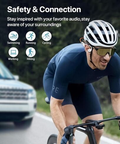 سماعات توصيل العظام IPX8 سماعات السباحة المقاومة للماء سماعة بلوتوث لاسلكية 5.3 سماعات أذن مدمجة 32 جيجا مفتوحة للأذن الرياضية مع مشغل MP3 لتحت الماء والجري وركوب الدراجات والمشي لمسافات طويلة in Kuwait