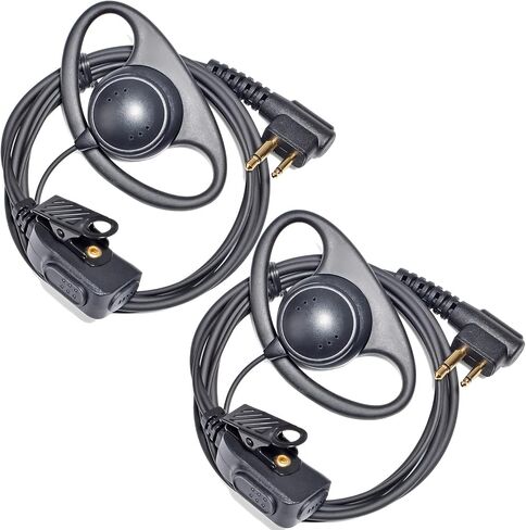 Walkie Talkie Earpiece with Mic for Motorola CLS1410 CLS1110 RMM2050 RMU2040 RMU2080 RMU2080D RMV2080 RDU4100 RDU4160D, Radio Earpiece Headset for CP185 CP200 CP200D GP300 GP88 Mag One, Pack of 2 in Saudi Arabia