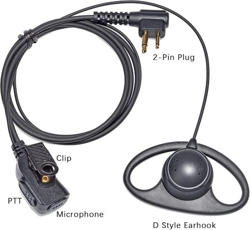 Walkie Talkie Earpiece with Mic for Motorola CLS1410 CLS1110 RMM2050 RMU2040 RMU2080 RMU2080D RMV2080 RDU4100 RDU4160D, Radio Earpiece Headset for CP185 CP200 CP200D GP300 GP88 Mag One, Pack of 2 in Saudi Arabia