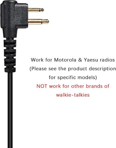 Walkie Talkie Earpiece with Mic for Motorola CLS1410 CLS1110 RMM2050 RMU2040 RMU2080 RMU2080D RMV2080 RDU4100 RDU4160D, Radio Earpiece Headset for CP185 CP200 CP200D GP300 GP88 Mag One, Pack of 2 in Saudi Arabia