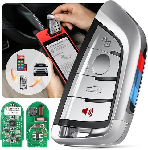 Autel MaxiIM IKEY، IKEYBW004AL، مفتاح ذكي قابل للبرمجة 2024، استبدال مفتاح Fob بجودة OE لـ B-M-W، 4 أزرار، جهاز تحكم عن بعد 130FT/ 40M، ثنائي النطاق، تعلم IMMO، يعمل مع Autel KM100 IM508S IM608 PRO II in Saudi Arabia