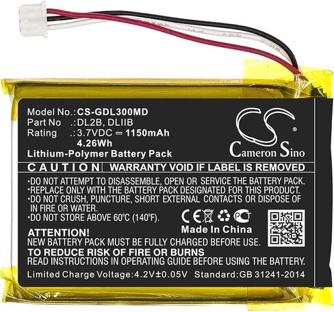 HVH 1150mAh Battery Replacement for 3GEN DL2B, DLIIB, DermLite II, DermLite III, DermLite Pro, DL2 Dermatoscope, DL3 Dermatoscope in Kuwait