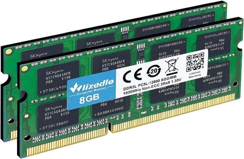 DDR3/DDR3L 8GB Kit (2x4GB) Laptop RAM 1600MHz CL11 SODIMM Wlizedle PC Memory RAM PC3-12800 204-Pin 1.35V/1.5V Non-ECC Unbuffered 2Rx8 Upgrade Notebook Sdram Sticks Module for Computer Portable, Blue in Kuwait