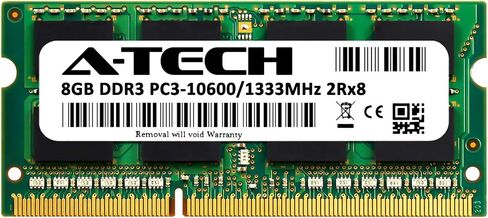 ذاكرة الوصول العشوائي A-Tech سعة 8 جيجابايت لأجهزة Apple MacBook Pro (أوائل/أواخر 2011)، وiMac (منتصف 2010 مقاس 27 بوصة رباعي النواة، ومنتصف 2011 مقاس 21.5/27 بوصة)، وMac Mini (منتصف 2011) | وحدة ترقية ذاكرة DDR3 1333 ميجا هرتز PC3-10600 204-Pin SODIMM in Kuwait