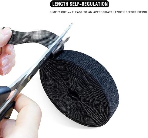 90ft x 1/2inch Releasable Cable Ties Hook Loop Tape Hook-and-Loop Fastener Hook-and-Loop Adjustable Cable Ties Reusable Fastening Straps Reusable Cable Ties Hook Loop Tape Strips in Saudi Arabia