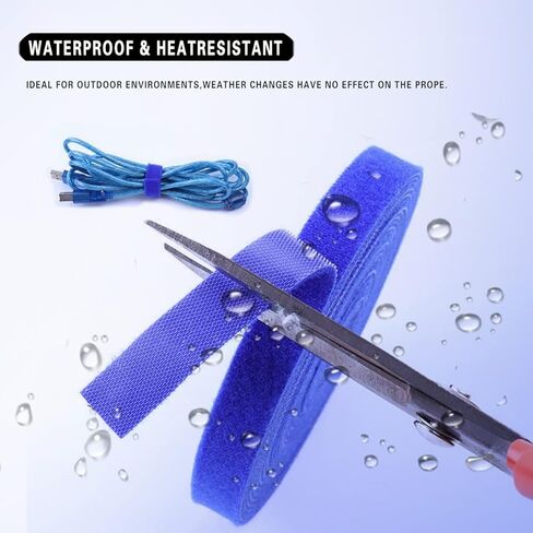 90ft x 1/2inch Releasable Cable Ties Hook Loop Tape Hook-and-Loop Fastener Hook-and-Loop Adjustable Cable Ties Reusable Fastening Straps Reusable Cable Ties Hook Loop Tape Strips in Saudi Arabia