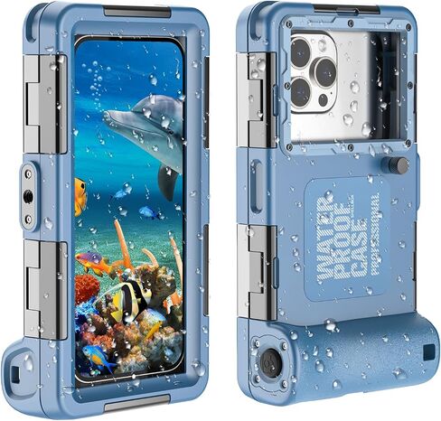 Underwater Phone Case for snorkeling, Universal Waterproof Phone Case for Diving [50ft/15m] [ Compatible with 4.7-6.9 inch Smartphones] for Samsung Galaxy S24/S23/S22/S21/for iPhone 15/14/13/12 (Blue) in Saudi Arabia