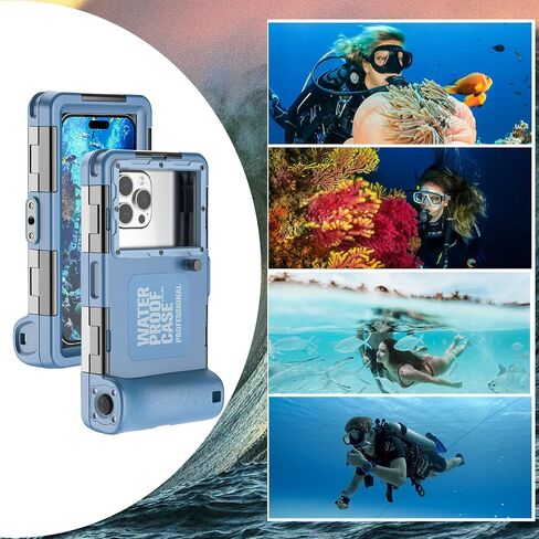 Underwater Phone Case for snorkeling, Universal Waterproof Phone Case for Diving [50ft/15m] [ Compatible with 4.7-6.9 inch Smartphones] for Samsung Galaxy S24/S23/S22/S21/for iPhone 15/14/13/12 (Blue) in Saudi Arabia