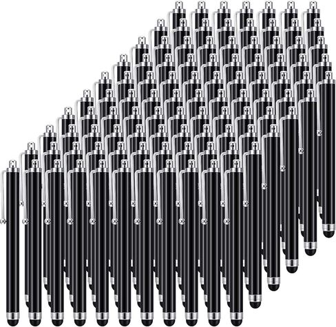 Stylus Pen Set of 100 Universal Capacitive Stylus Compatible with Samsung, Tablet, Most Devices with Capacitive Touch Screen (Black) in Saudi Arabia