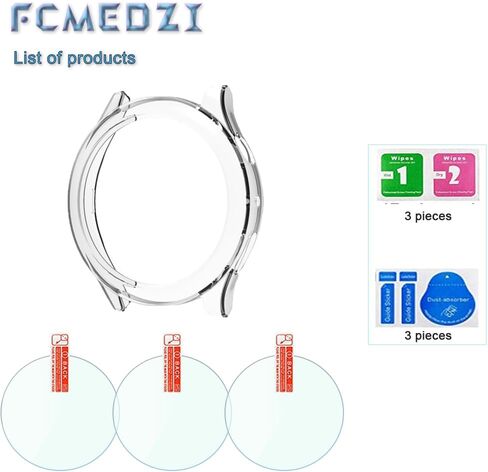 Smart Watch Protective Case and Film Compatible for Amazfit Cheetah Pro, Tempered Glass Screen Protector and PC hard Frame Cover (Pack of 3+1) (black) in Saudi Arabia