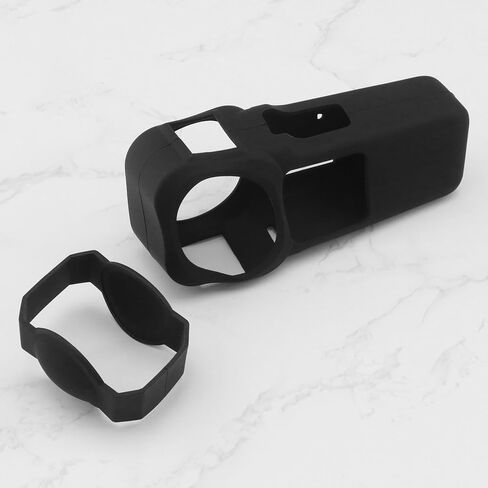 1 Set 1 Inch Panoramic Camera Silicone Protective Cover Camera Silicone Protector Camera Lens Silicone Case Compatible with Insta360 ONE RS, Black in Saudi Arabia