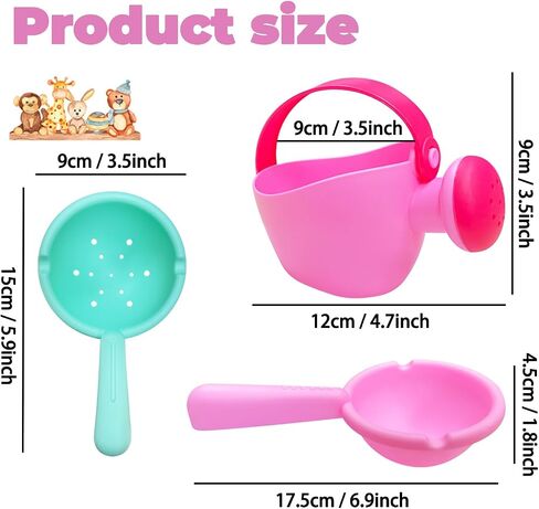 YAPROMO Baby Bath Toys for Toddlers 36+ Month, 3 Pcs Baby Bath Tub Toy, Swimming Pool and Water Toys, Cute Baby Beach Toy in Saudi Arabia