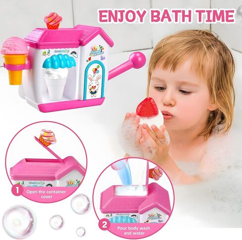 Crab Bath Bubble Machine, Bath Bubble Maker for Baby, Automatic Bubble Maker with 12 Songs, Bubble Maker Bathtime Shower Bath Toys for Toddlers 1-3 | Fun Bathtub Toy Gifts in Saudi Arabia
