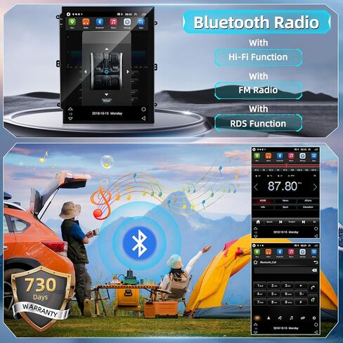 راديو ستيريو للسيارة Podofo Ford Focus 2012-2018 9.7 بوصة شاشة لمس عمودية مع Carplay/Android Auto Bluetooth صوت السيارة مع Android Auto GPS Navigation Mirror Link WiFi FM/RDS Hi-Fi كاميرا احتياطية in Saudi Arabia
