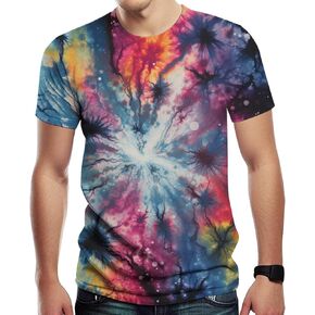 للجنسين التعادل صبغ تي شيرت الجدة الملونة تي شيرت للرجال النساء الصيف للجنسين المحملة in Kuwait