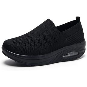 Women Orthopedic Sneakers Walking Shoes,Mesh Breathable Arch Support Slip-on Light Air Cushion Orthopedic Sneakers Diabetic Shoes