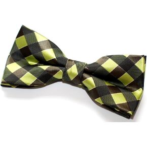 Retreez Classic Check Woven Microfiber Pre-tied Bow Tie (4.5")