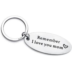 SOSOHOME Mother's Day Birthday Keychain- Remember I love you mom, Best Gift for Mom