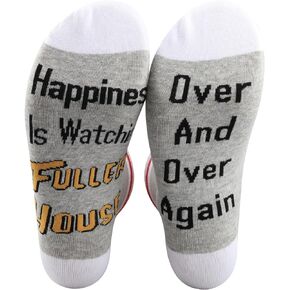 PXTIDY زوجان من جوارب Fuller House Tv Series، السعادة هي مشاهدة جوارب جديدة من Fuller House Merch للمعجبين