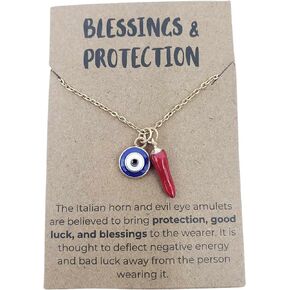 Pretty Inappropriate Italian Horn Necklace for Women, Evil Eye Protection Necklace for Women, Cornicello Necklace Women, Spiritual Jewelry, Dainty Evil Eye Necklace Gold, Spiritual Gifts for Women