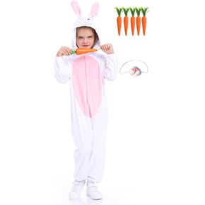 Kids Rabbit Cartoon Rabbits Jumpsuit Animal Cosplay Costume Cute Outfit Winter