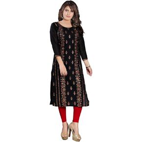 DREAM & DZIRE Chanderi Womens Kurti In Multi Color For All Plus Size.