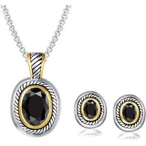 UNY Elegant Wedding Jewelry Sets CZ Crystal French Clip Earring Enhancer Pendant Designer Inspired Valentine Gifts