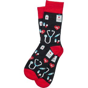 Medical Themed Socks for Doctors Hosptial Workers Student or Nurse Socks Christmas Gifts for Men and Women