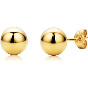 10K Yellow Gold Ball Stud Earrings