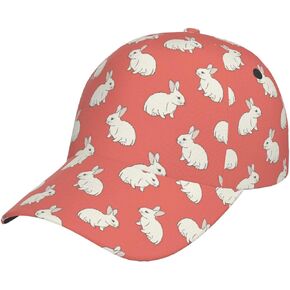 Cute Easter Bunny Flat Bill Hat Men Women Baseball Cap Easter Eggs Hat Adjustable Easter Cap