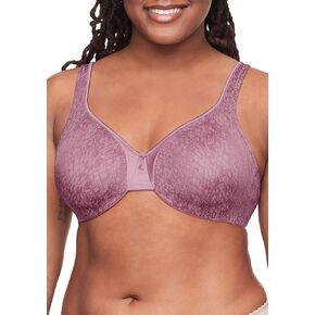 Warner's Women's Signature Cushioned Support and Comfort Underwire Unlined Full-Coverage Bra 35002A, Orchid Haze Lattice