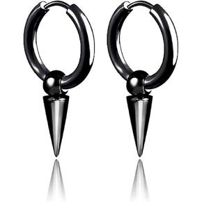 Xusamss Punk Jewelry Stainless Steel Huggie Hinged Earrings Spike Dangle Drop Earrings in Kuwait