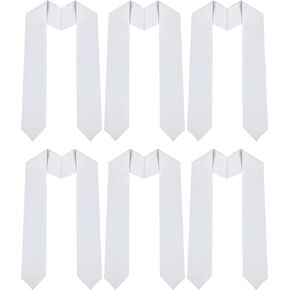 WILLBOND 6 Pieces Graduation Stole Sash 2024 Unisex Adult Honor Stole Sublimation Graduation Stole 60 Inch
