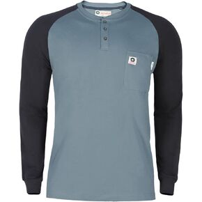 FR Shirts Flame Resistant Shirts 6.5oz Lightweight Cotton Two Tone & Henley Shirts for Men