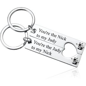 2PCS You're the Nick/Judy to My Judy/Nick Keychain for Couples Fox and Rabbit Inspired By Zoo Valentine's Day Gift for Boyfriend Girlfriend Gifts in Kuwait
