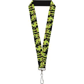 Buckle-Down Lanyard-1.0"-Zombie Expressions Black/Green/red