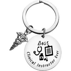 Baixian Clinical Instructor Appreciation Gifts Clinical Instructor Thank You Keychain Clinical Nurse Gifts Instructor Keychain Gift Retirement Graduation Thanksgiving Gift for Clinical Instructor