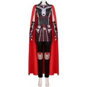 Jane Foster Costume Women Girls Love and Thunder Cosplay Vest Costume Deluxe Suit with Cloak Full Set for Halloween Outfits